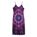 Purple Mandala Flower Print Jersey Midi Cami Dress