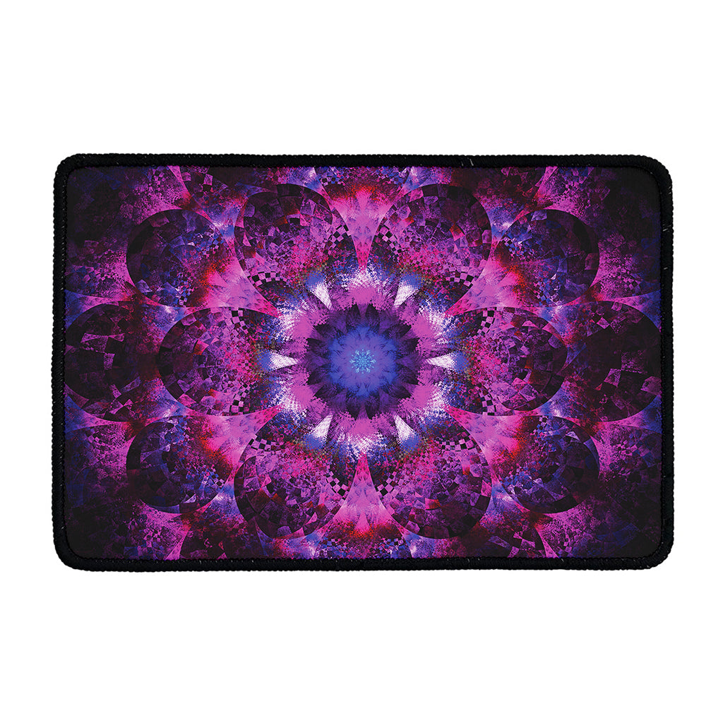 Purple Mandala Flower Print Kitchen Mat