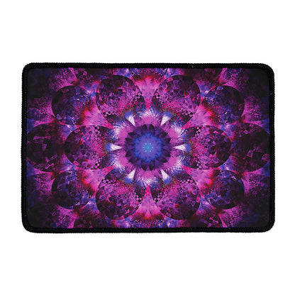 Purple Mandala Flower Print Kitchen Mat