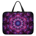 Purple Mandala Flower Print Laptop Sleeve With Handle