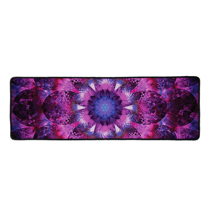 Purple Mandala Flower Print Long Kitchen Mat