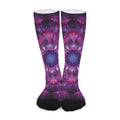 Purple Mandala Flower Print Long Socks