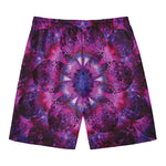 Purple Mandala Flower Print Men's Swim Trunks