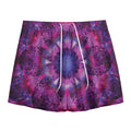 Purple Mandala Flower Print Mesh Shorts