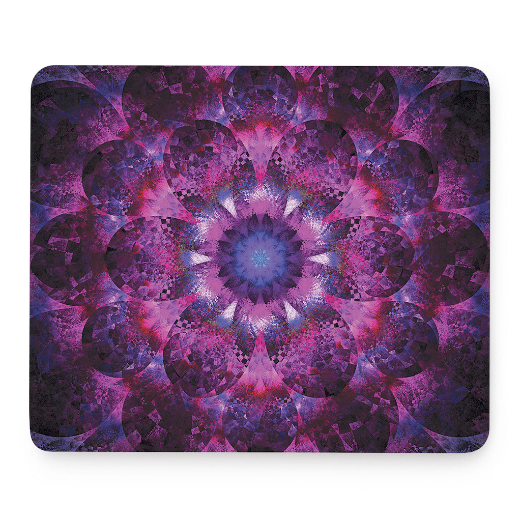 Purple Mandala Flower Print Mouse Pad