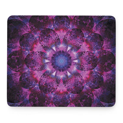 Purple Mandala Flower Print Mouse Pad