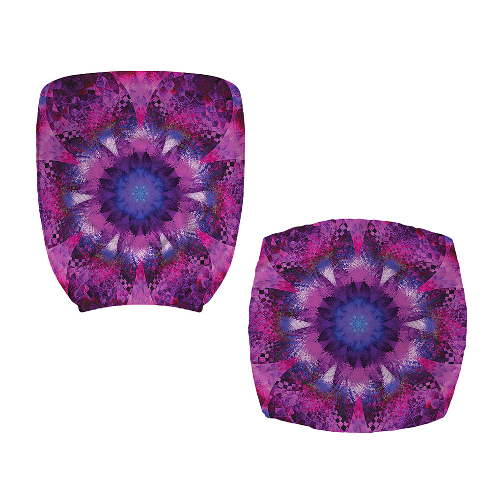 Purple Mandala Flower Print Office Chair Cover