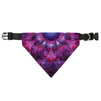 Purple Mandala Flower Print Over The Collar Dog Bandana