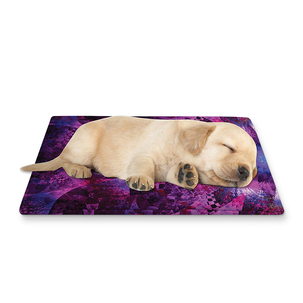 Purple Mandala Flower Print Pet Cooling Mat Cover