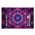 Purple Mandala Flower Print Placemat