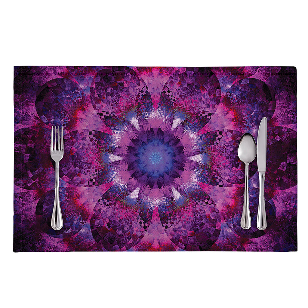Purple Mandala Flower Print Placemat