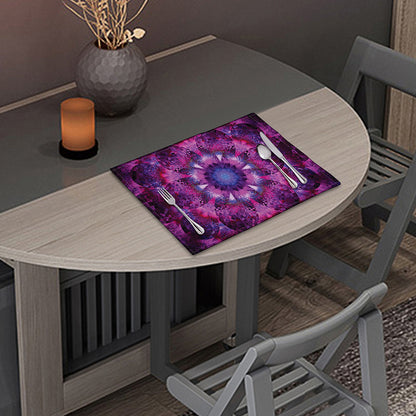 Purple Mandala Flower Print Placemat