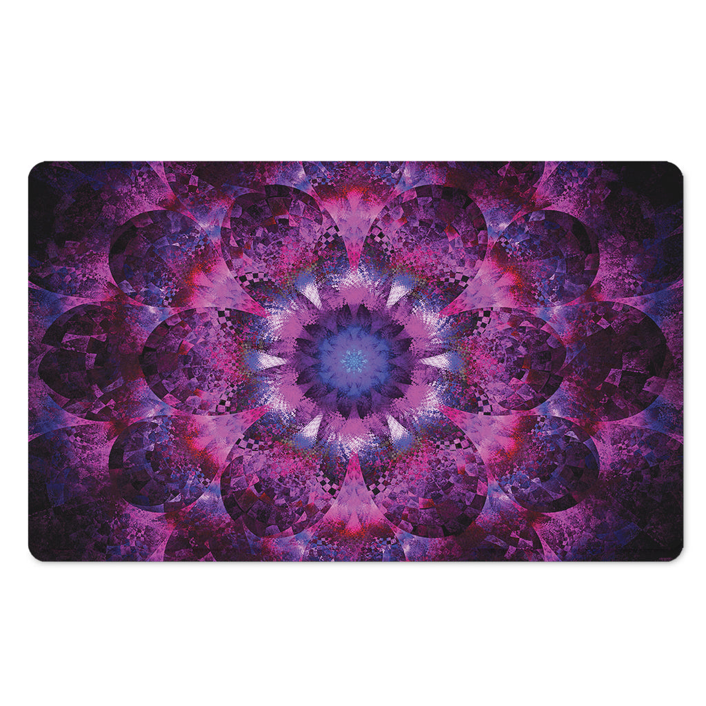 Purple Mandala Flower Print Polyester Doormat