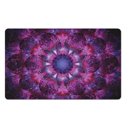 Purple Mandala Flower Print Polyester Doormat