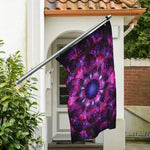Purple Mandala Flower Print Polyester Flag