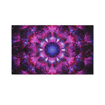 Purple Mandala Flower Print Polyester Flag