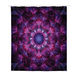 Purple Mandala Flower Print Polyester Shower Curtain