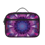 Purple Mandala Flower Print Portable Lunch Bag