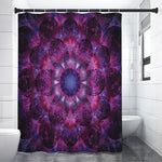 Purple Mandala Flower Print Premium Shower Curtain