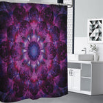Purple Mandala Flower Print Premium Shower Curtain