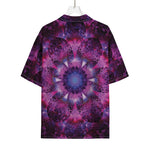 Purple Mandala Flower Print Rayon Hawaiian Shirt