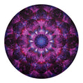 Purple Mandala Flower Print Round Blanket
