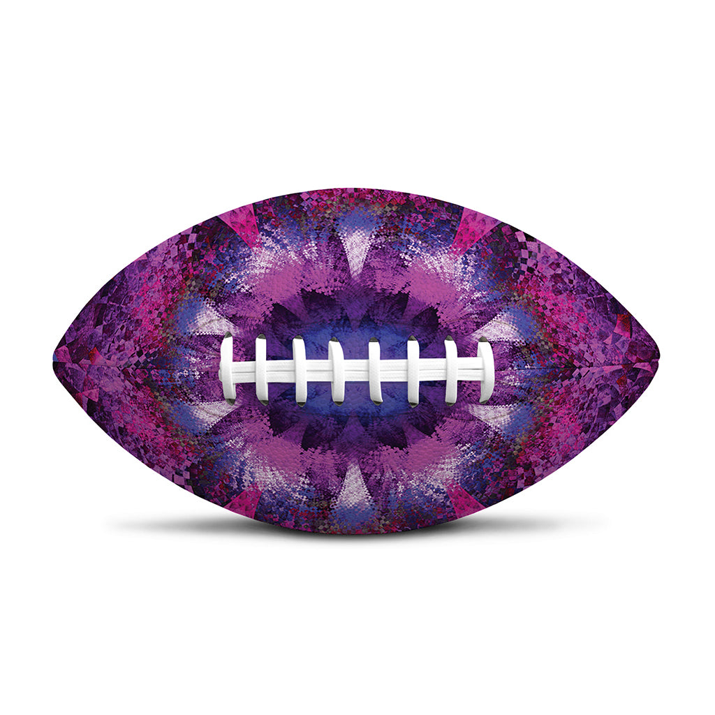 Purple Mandala Flower Print Rugby Ball