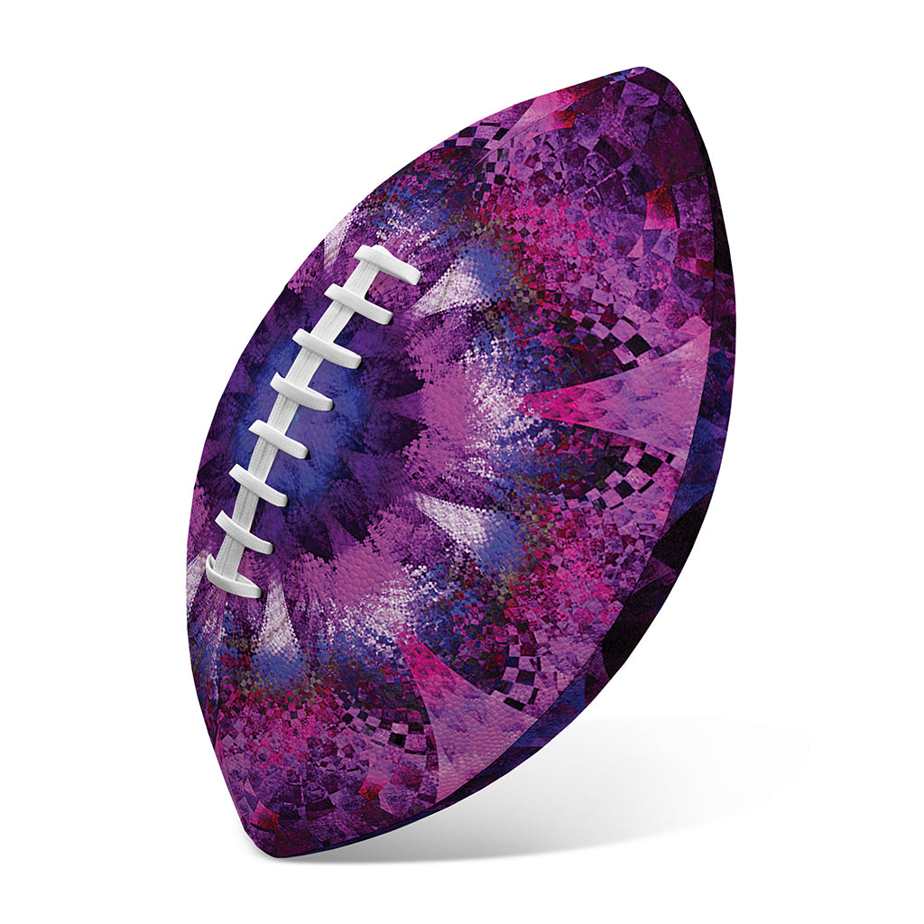 Purple Mandala Flower Print Rugby Ball