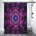 Purple Mandala Flower Print Shower Curtain