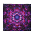 Purple Mandala Flower Print Silk Bandana
