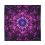 Purple Mandala Flower Print Silk Bandana