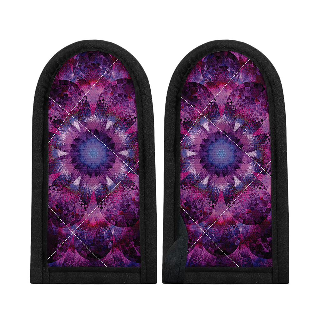 Purple Mandala Flower Print Skillet Handle Cover