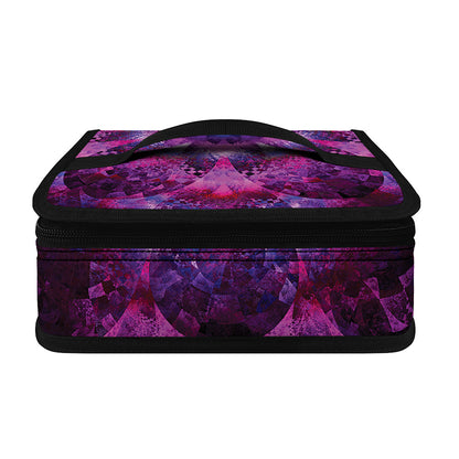Purple Mandala Flower Print Small Lunch Bag