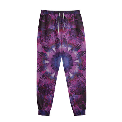 Purple Mandala Flower Print Sweatpants