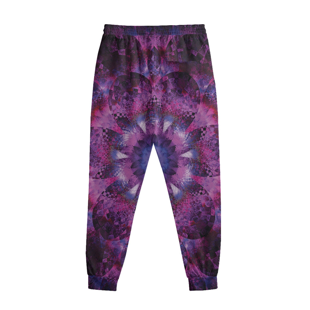 Purple Mandala Flower Print Sweatpants