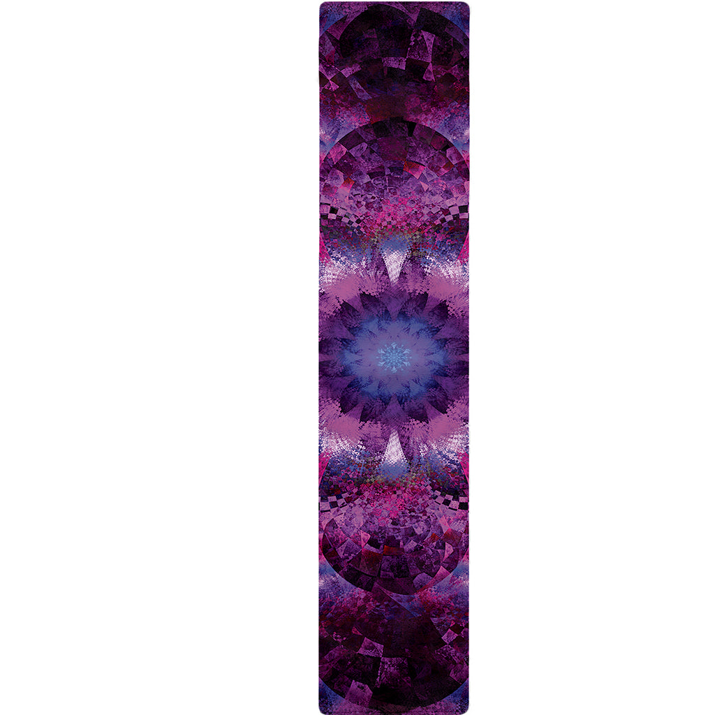Purple Mandala Flower Print Table Runner