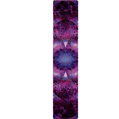 Purple Mandala Flower Print Table Runner