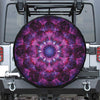 Purple Mandala Flower Print Tire Cover