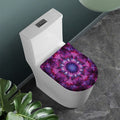 Purple Mandala Flower Print Toilet Lid Cover