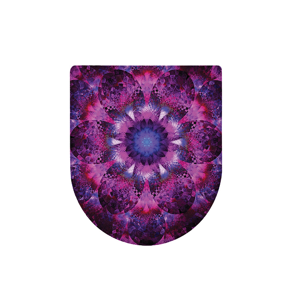 Purple Mandala Flower Print Toilet Lid Cover