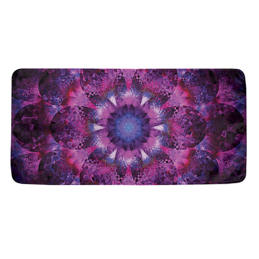 Purple Mandala Flower Print Towel