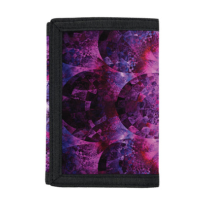 Purple Mandala Flower Print Trifold Wallet