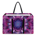 Purple Mandala Flower Print Utility Tote Bag