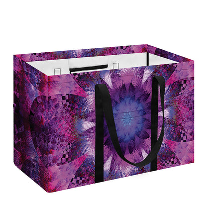 Purple Mandala Flower Print Utility Tote Bag