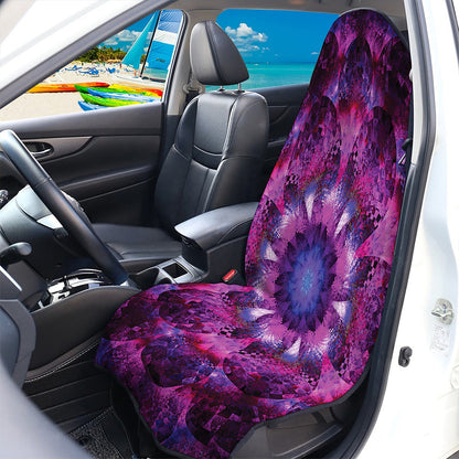 Purple Mandala Flower Print Waterproof Car Seat Cover