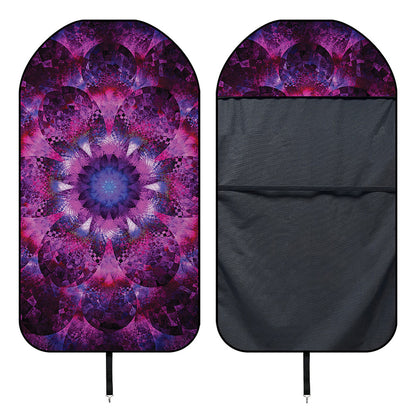 Purple Mandala Flower Print Waterproof Car Seat Cover