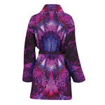 Purple Mandala Flower Print Women's Bathrobe