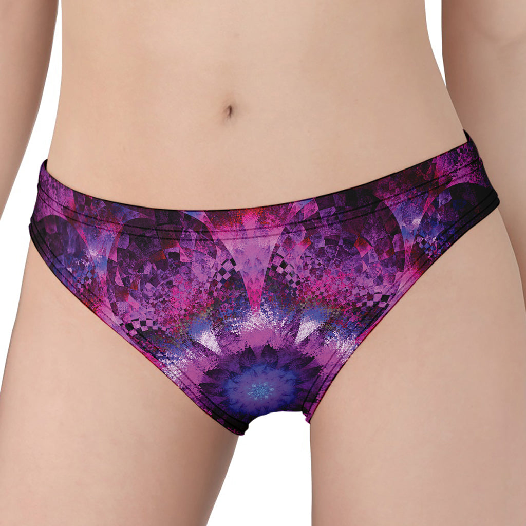 Purple Mandala Flower Print Women's Panties