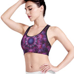 Purple Mandala Flower Print Women's Sports Bra