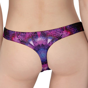 Purple Mandala Flower Print Women's Thong